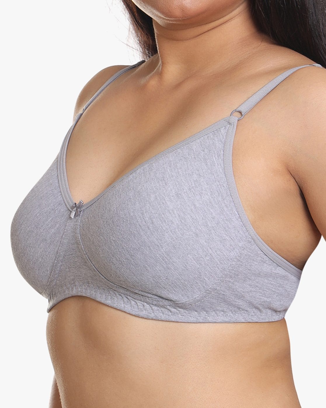 Buy Quttos Grey Solid Cotton Blend T-shirt Bra For Women (QT-BR-4008)  Online at Best Prices in India - JioMart.