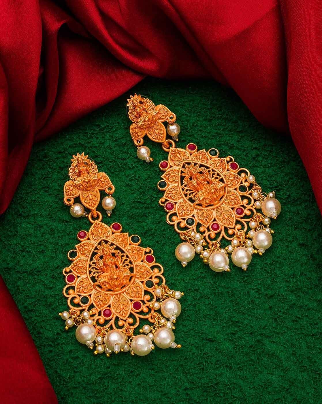 ERG087 – New Collections Designer Chandbali Earring Imitation Jewlery - Buy  Original Chidambaram Covering product at Wholesale Price. Online shopping  for guarantee South Indian Gold Plated Jewellery.