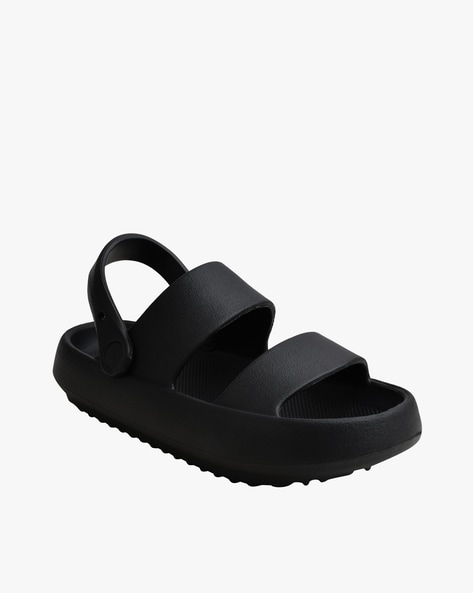 Buy online Black Pu Closed Back Sandals from flats for Women by Yala for  ₹469 at 53% off | 2024 Limeroad.com