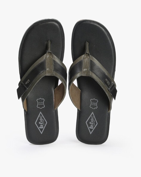 Lee cooper men's leather flip flops thong discount sandals