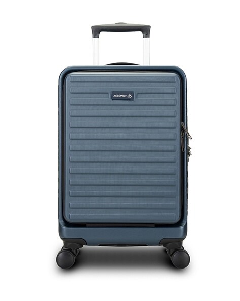 Assembly Luggage and Travel Bag : Buy Assembly Cabin Trolley Bag, Polycarbonate 54 cms - Suitcase Trolley - Blue and White Online