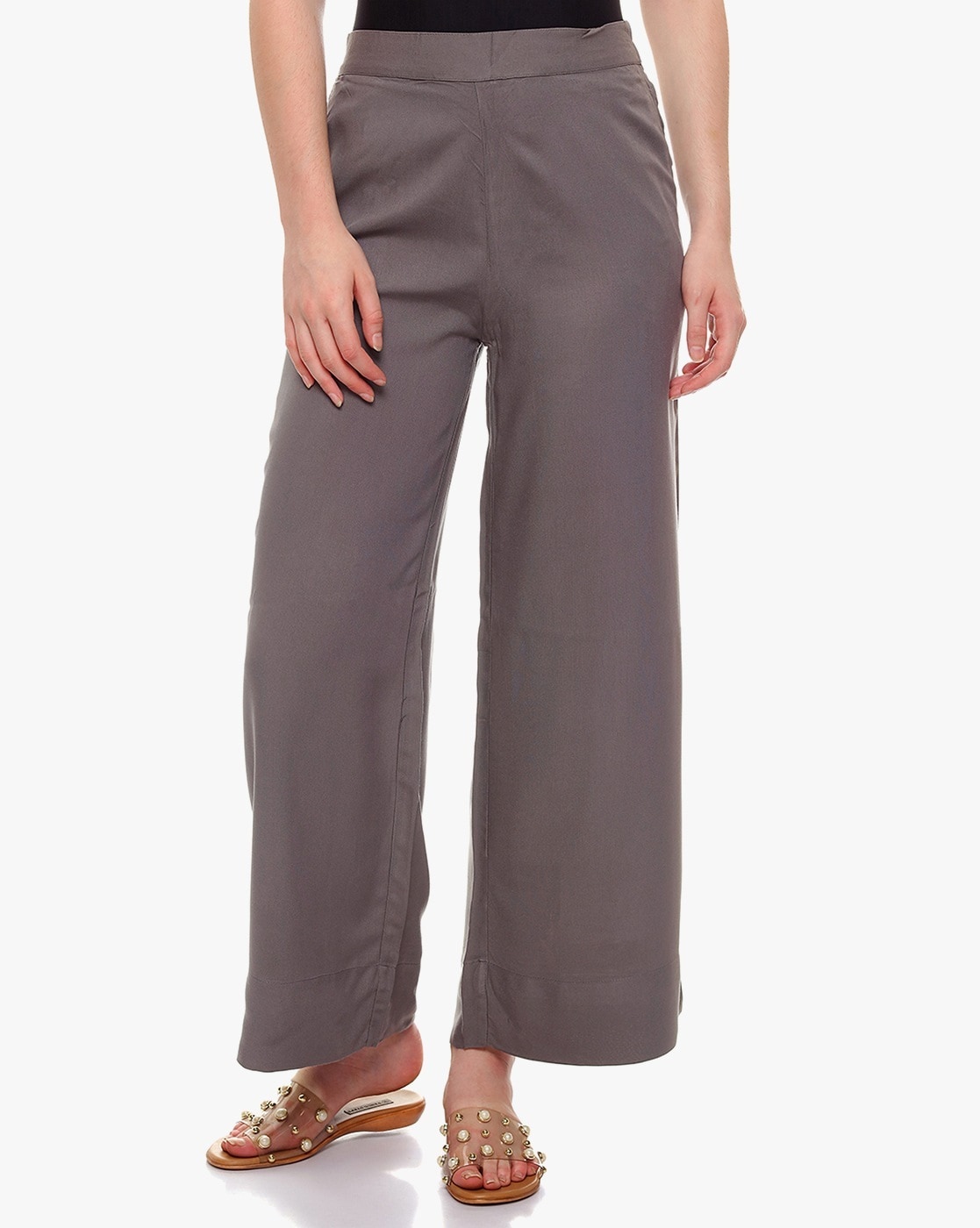 Buy Ecru Beige Trousers & Pants for Women by W Online | Ajio.com