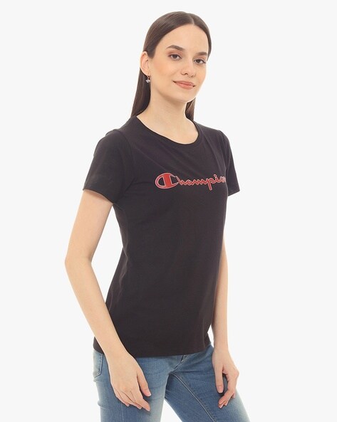 Womens black champion sales shirt