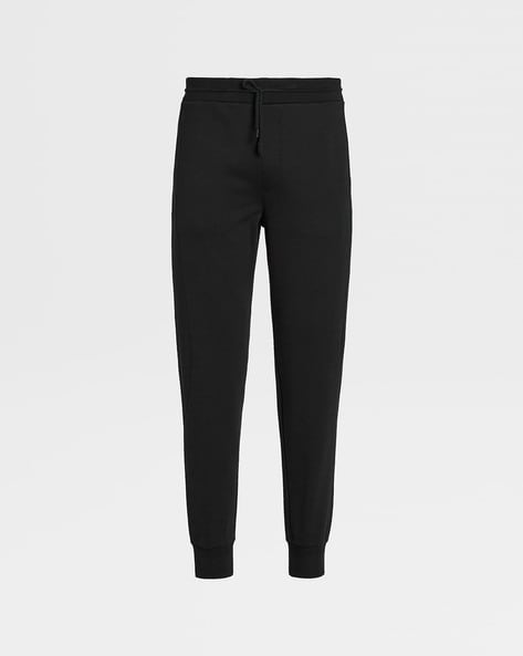 Buy Zegna Premium Cotton Sweatpants, Black Color Men