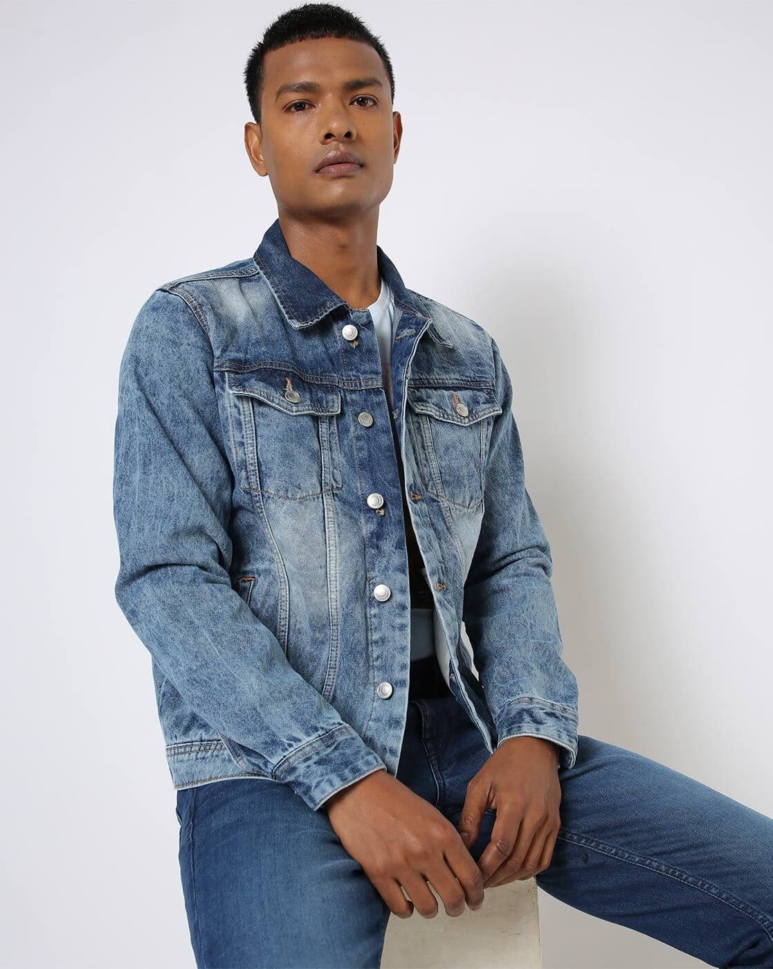 Buy Light Blue Jackets Coats for Men by The Indian Garage Co