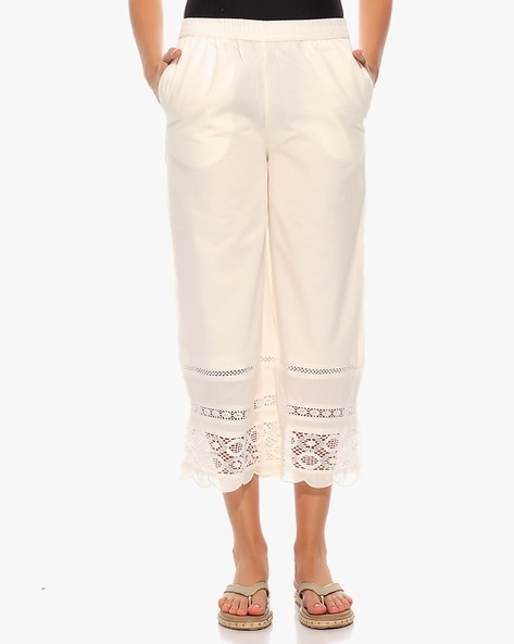 Buy Palazzo Pants with Embellished Hems Online at Best Prices in India -  JioMart.