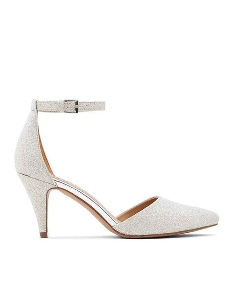 Call It Spring Women's Silver Glitter Heels Sz 7 | eBay