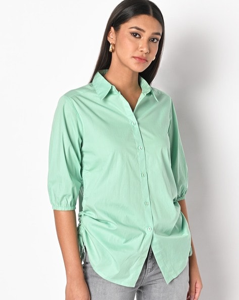 Green dress shirts for hot sale ladies