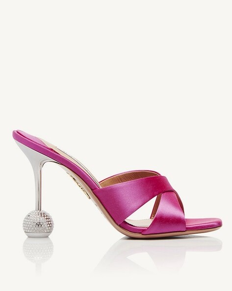 Pink 2025 satin mule