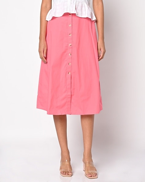 Button down clearance a line skirt