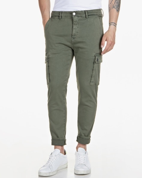 Buy Olive Green Trousers  Pants for Men by REPLAY Online  Ajiocom