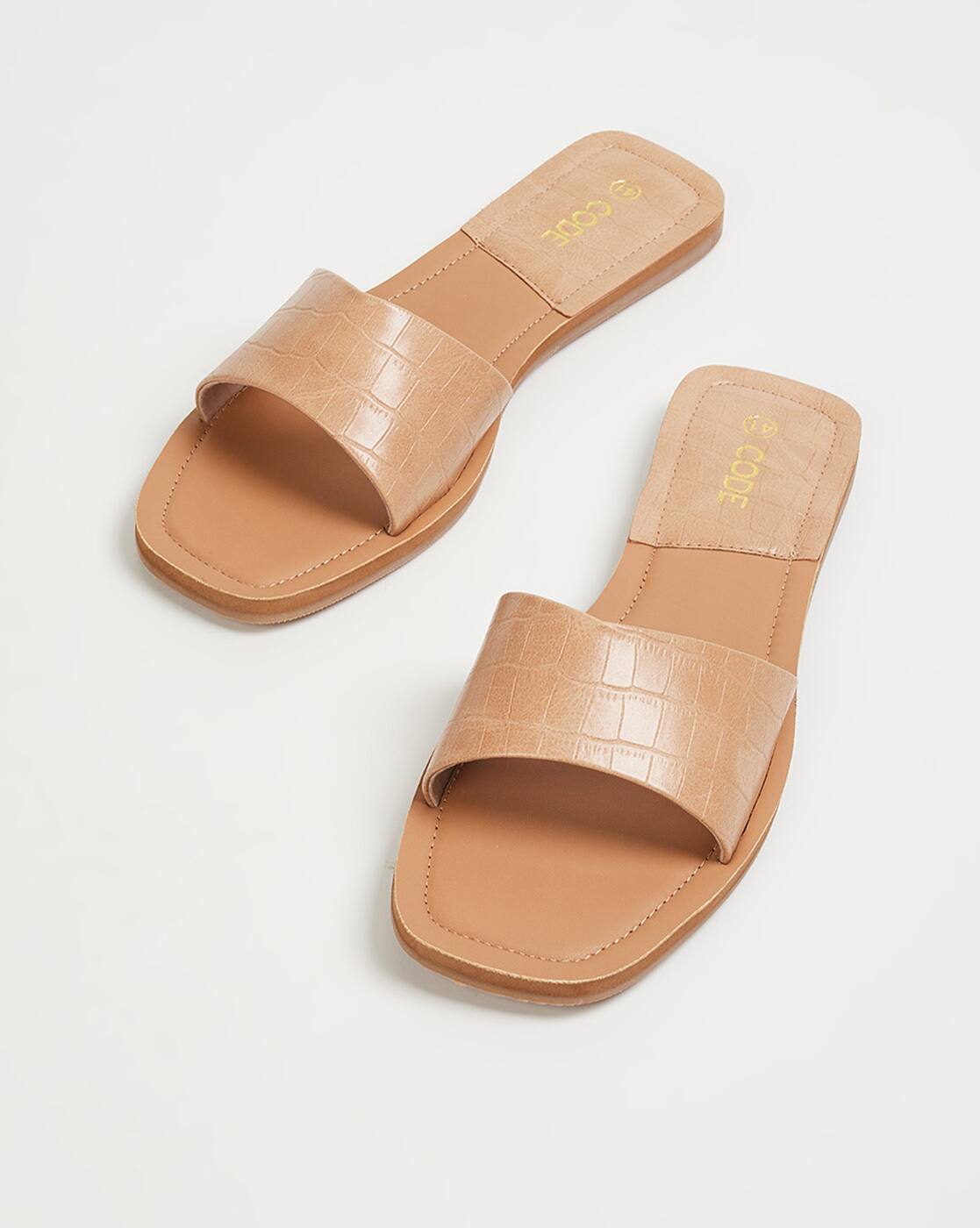 Buy Beige Flat Sandals for Women by CODE by Lifestyle Online | Ajio.com