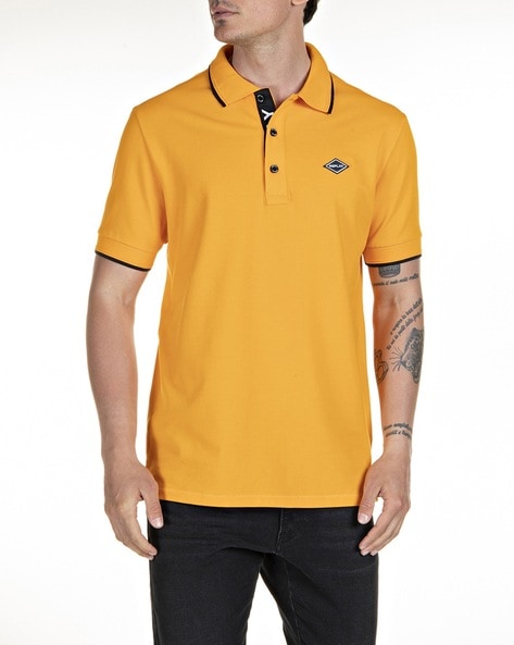 Online Tshirts Men for by Yellow REPLAY Buy