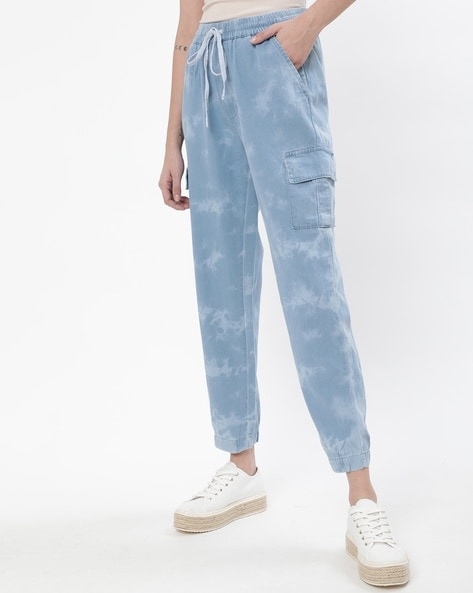 Buy Ruhfab Regular Fit Cotton Trouser Pants for Women/Ladies Cotton Pants ( Sky-Blue/Medium) at Amazon.in