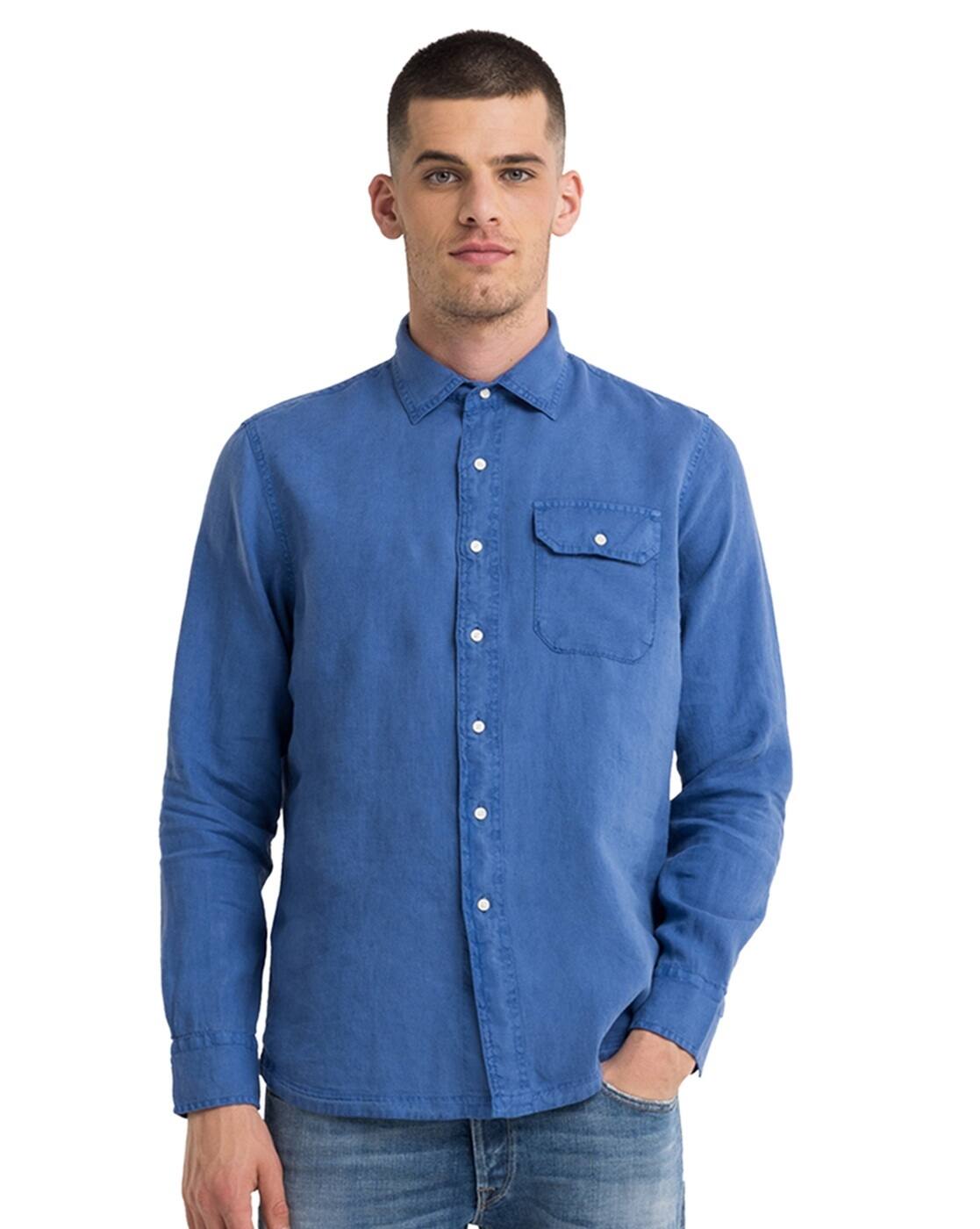 Buy Royal Blue Shirts for Men by REPLAY 
