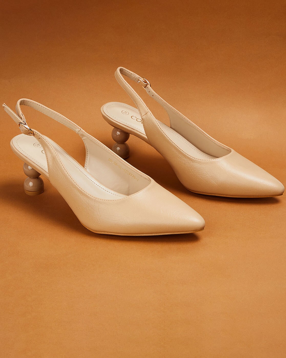 Buy Shoetopia Womens/Girls Cream Stilettos Heels Solid Pumps at Amazon.in