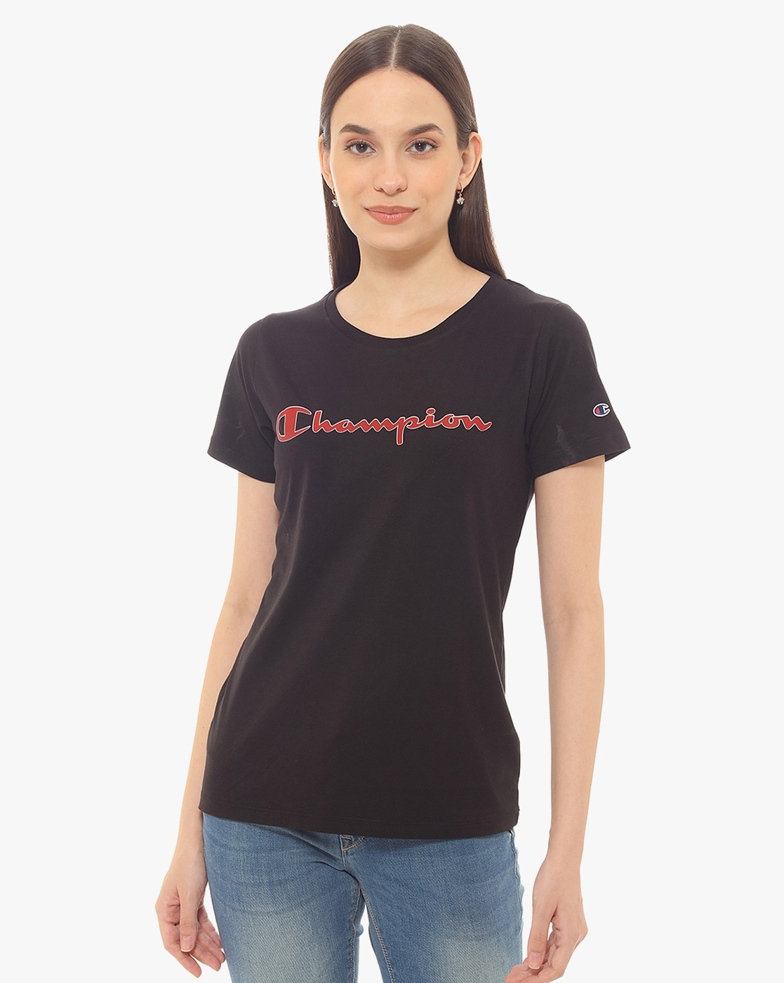 Black champion t clearance shirt