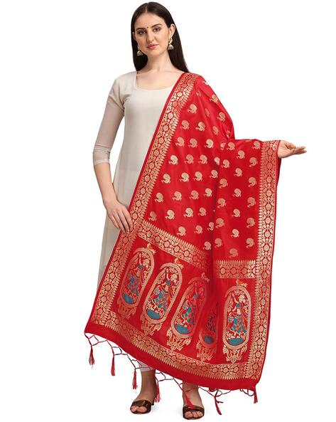 Silk Embellished Dupatta Price in India