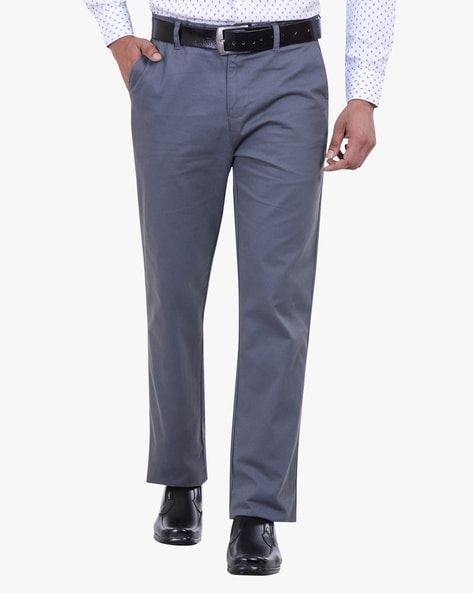 Mens Trouser Formal Slim Fit Plain Front Cross Pocket Color 891 4ASHS   FIT ELEGANCE