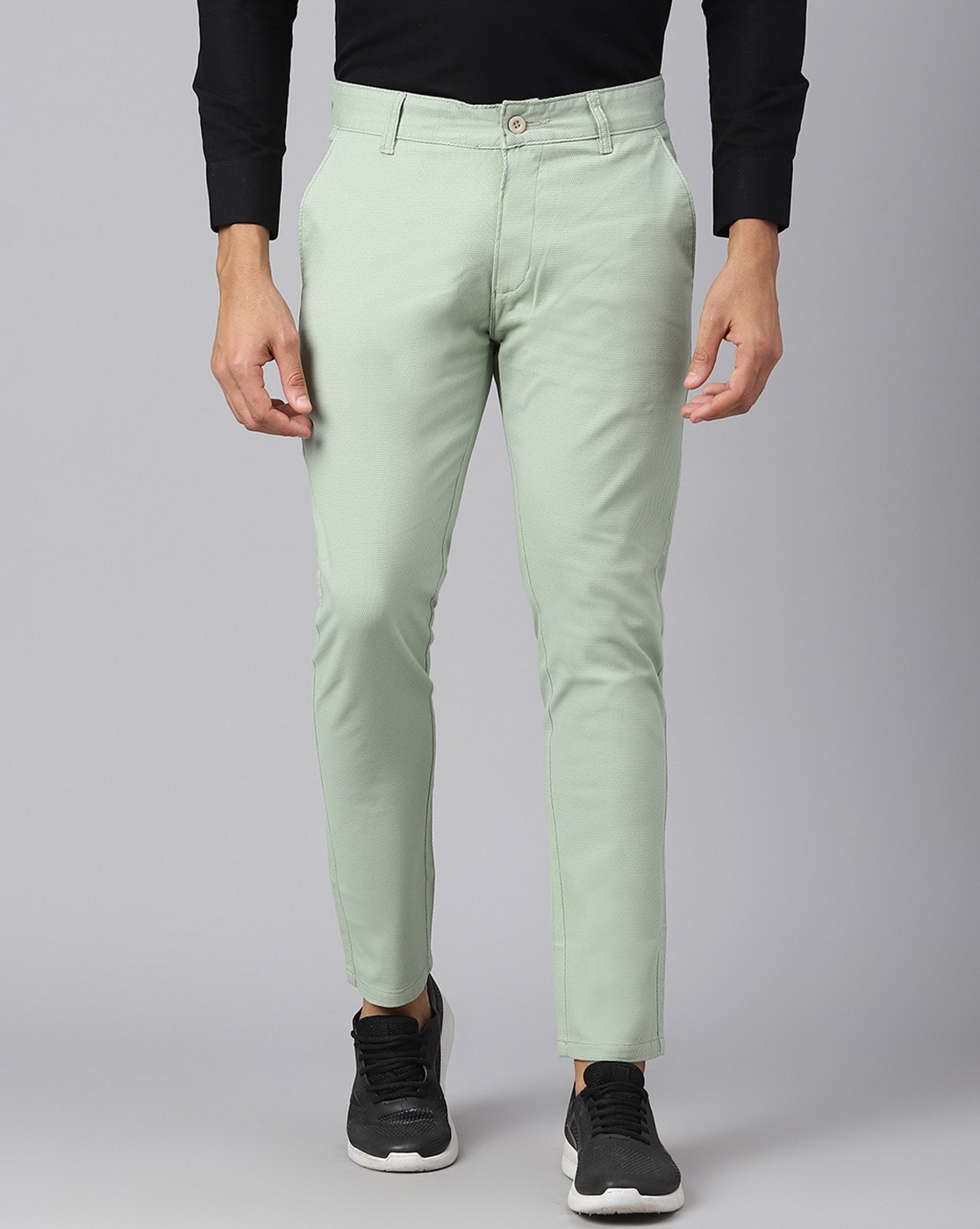 Tanip Slim Fit Men Light Green Trousers - Price History