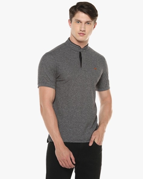 Chinese collar t outlet shirt