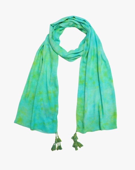 Tie & Dye Scarf with Tassels Price in India