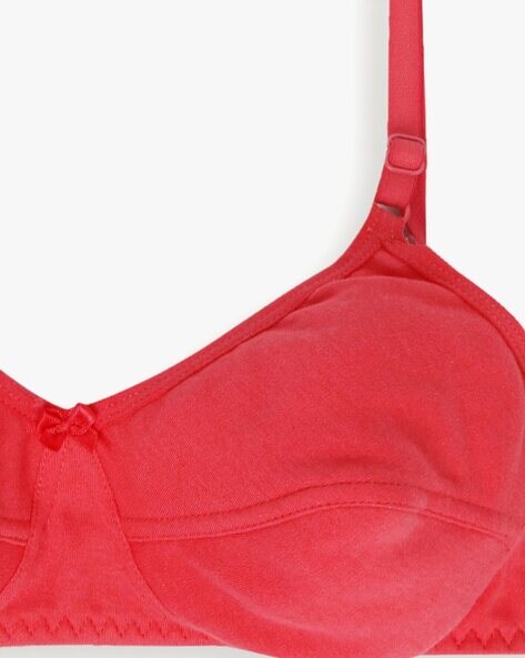 FE41 Wirefree Non-Padded Super Combed Cotton Elastane Full Coverage  Everyday Bra with Broad Straps