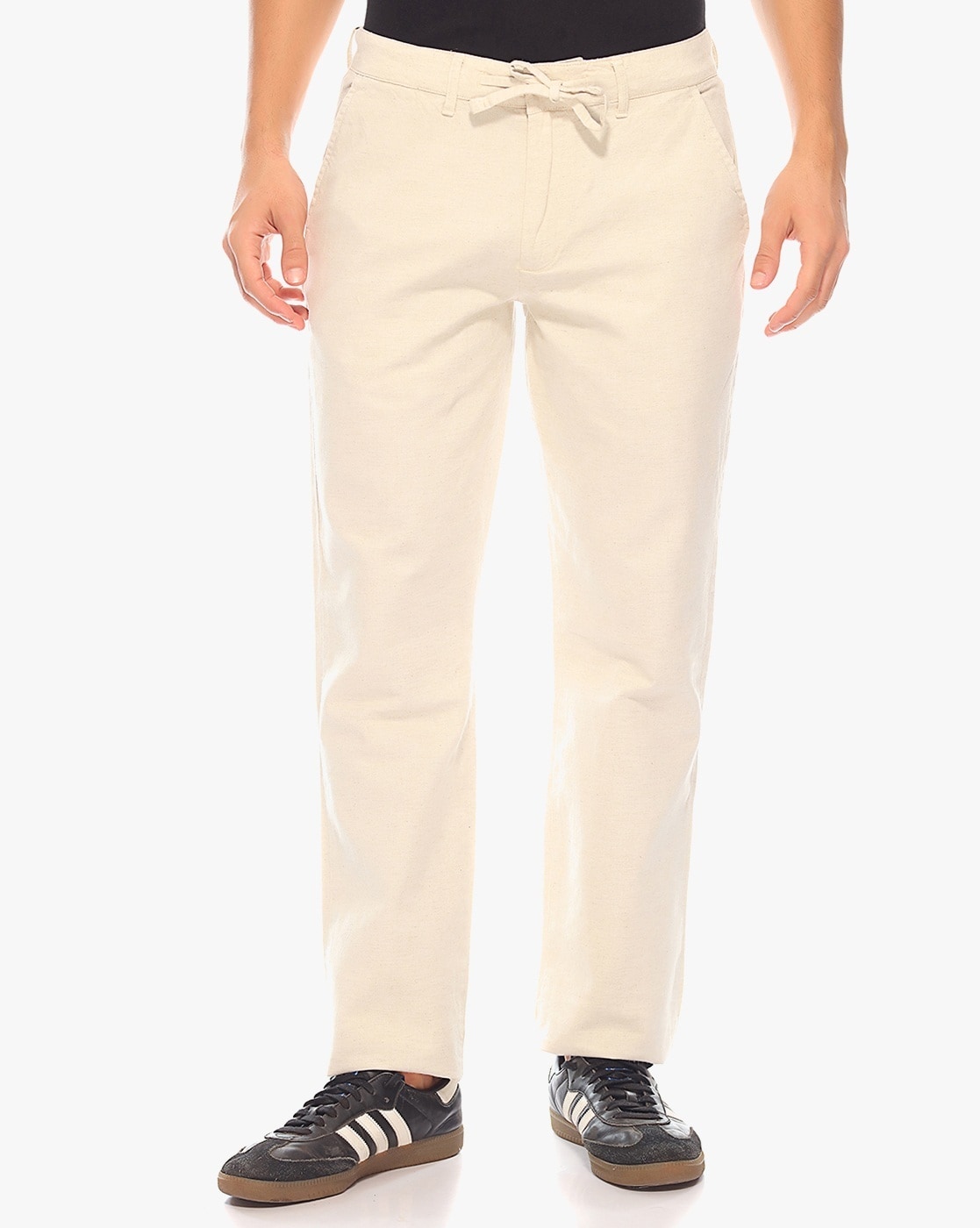 BUFFALO by FBB Slim Fit Men Cream Trousers  Buy BUFFALO by FBB Slim Fit  Men Cream Trousers Online at Best Prices in India  Flipkartcom