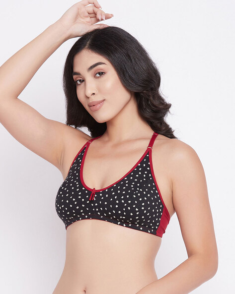 Micro Print Non-Wired Non-Padded Bra