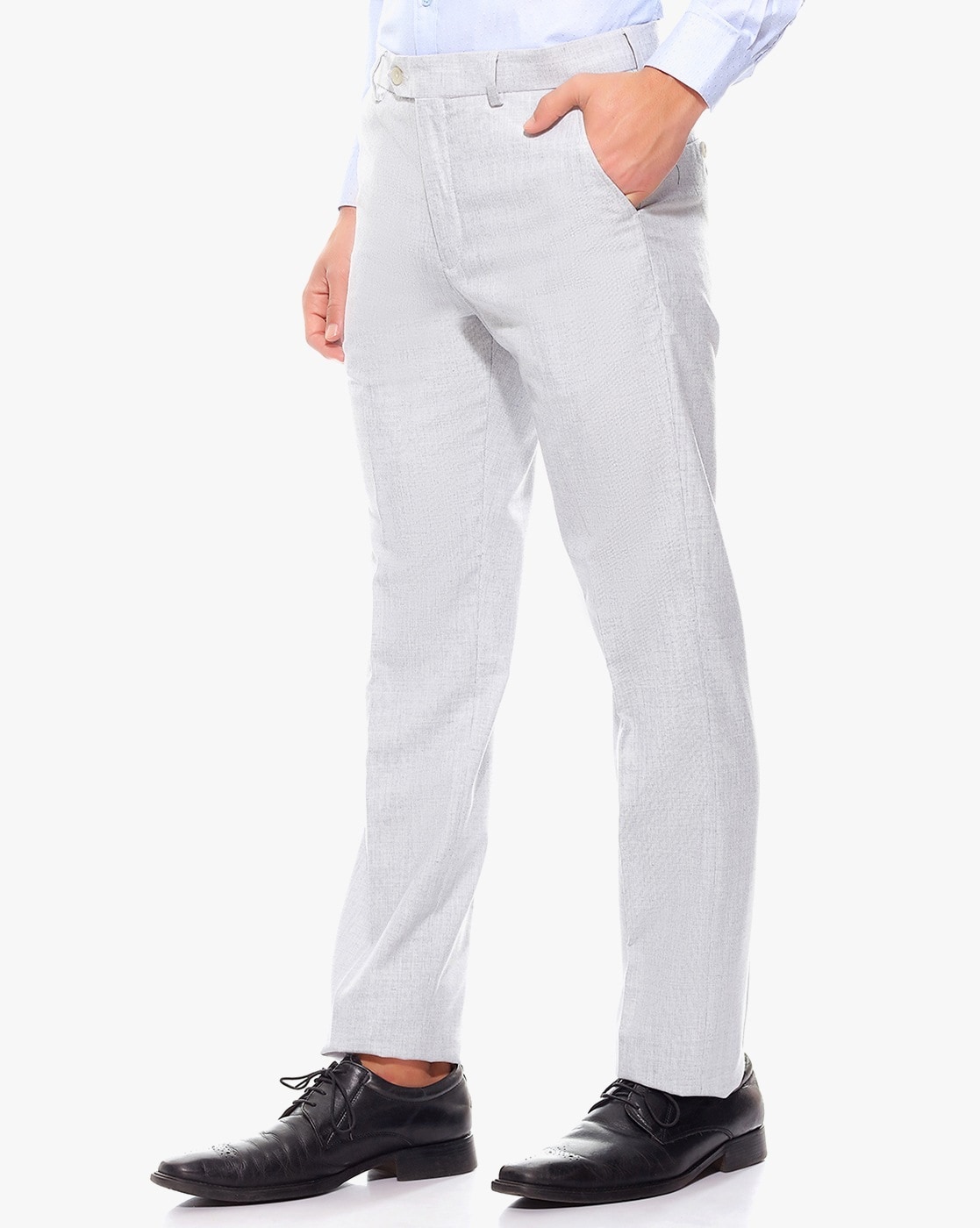 Buy Grey Trousers & Pants for Men by KNIGHTHOOD Online | Ajio.com