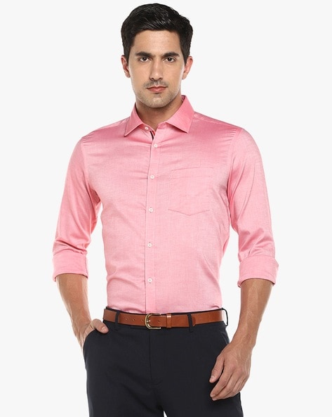 knighthood pink shirt with patch pocket