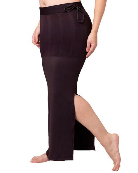 Dermawear Saree Shapewear Skirt Long Side Tie Side Slit Womens