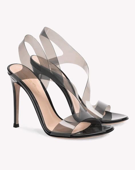 Metropolis Gianvito Rossi Pvc Sandals Buy Black Heeled Sandals For