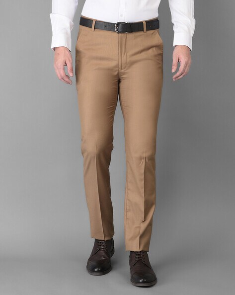 Men's Casual Dress Pants Cotton Ankle Length Trousers Streetwear Skinny Fit  Mens Dress Pants