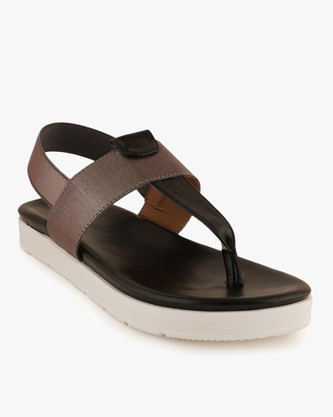 Buy Black Flat Sandals for Women by Steppings Online Ajio