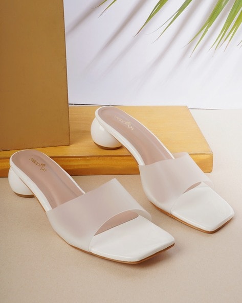 White chunky sole online sandals