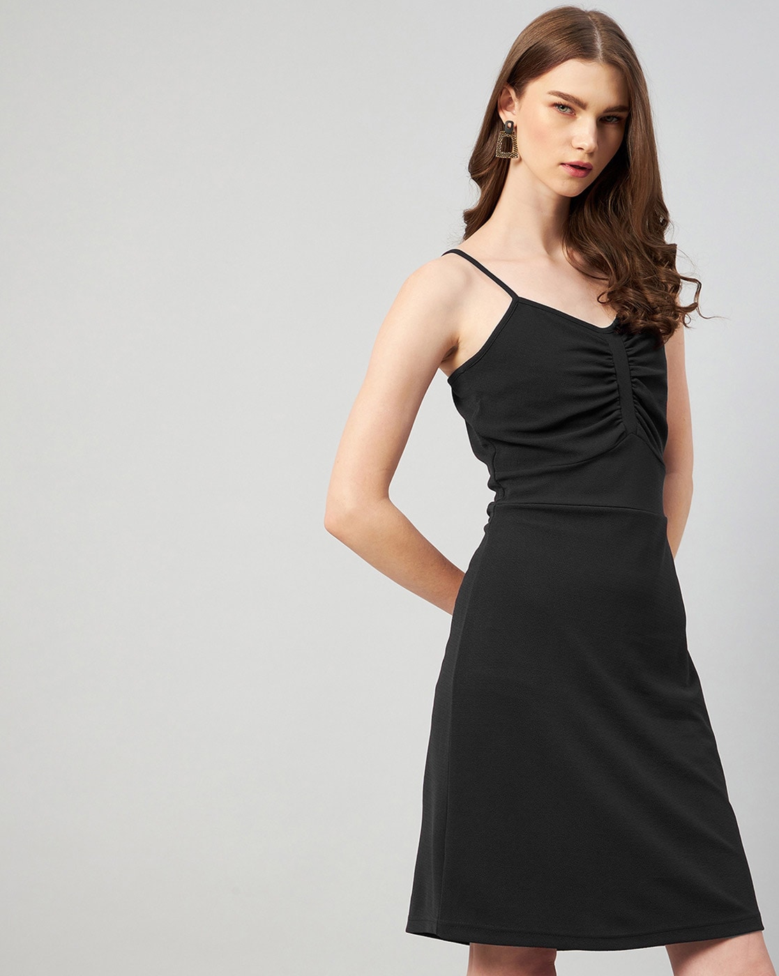 Shivam Creation Women Fit and Flare Black Dress - Buy Shivam Creation Women  Fit and Flare Black Dress Online at Best Prices in India | Flipkart.com