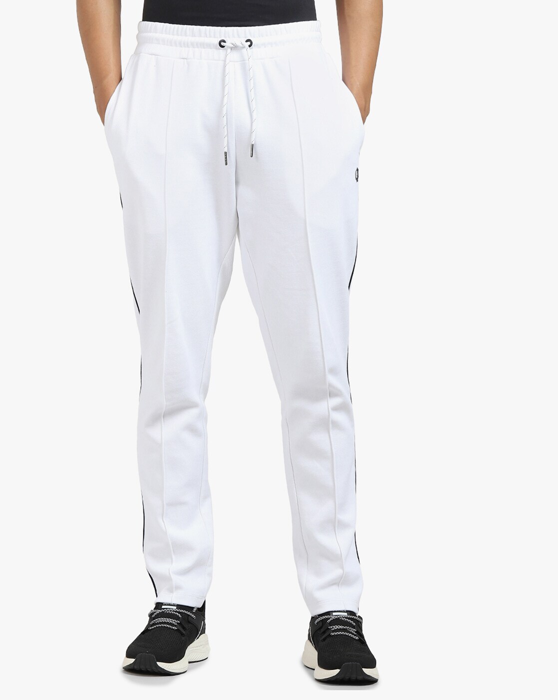 Buy Styli White Oversized Fit Varsity Print Jogger - Elasticated Hem online