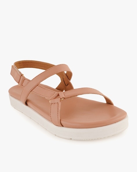 Flat Sandals with Velcro Closure