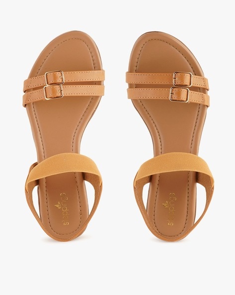 Tan on sale sandals flat