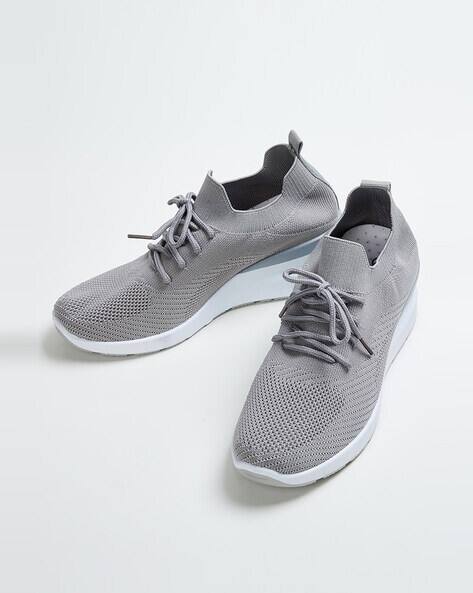 grey platform shoes