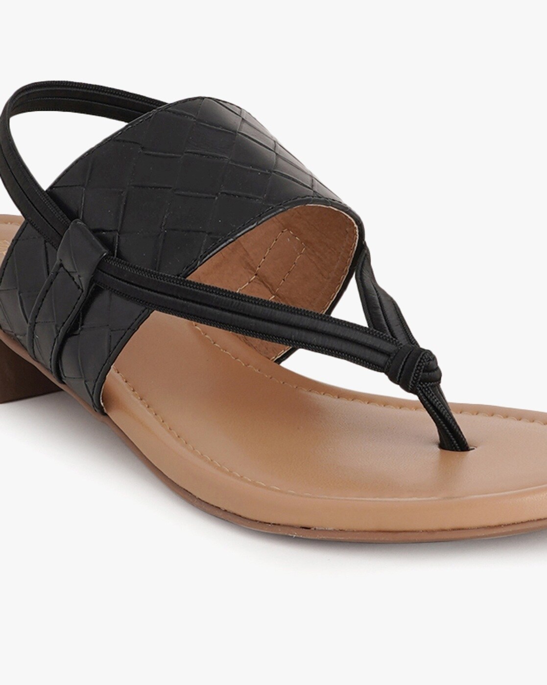Buy Black Flat Sandals for Women by Steppings Online