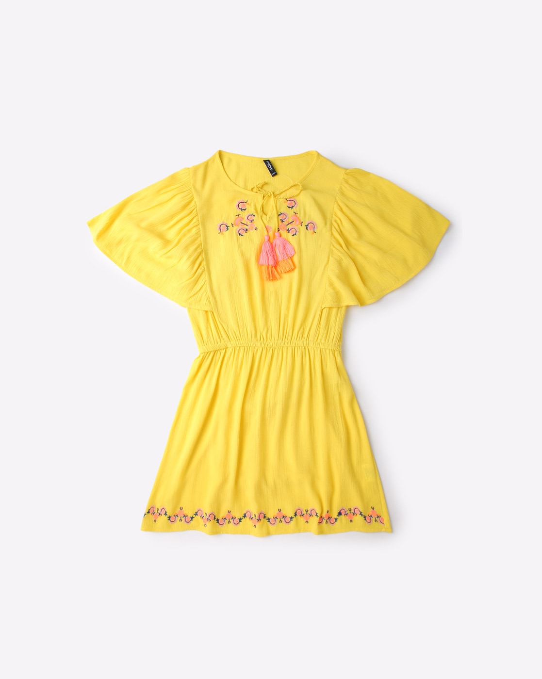 Yellow Linen Dress With Embroidery Prykhodko Yellow, Yellow Zara Dress