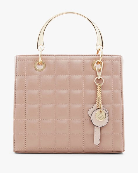Quilted Tote Bag with Detachable Strap
