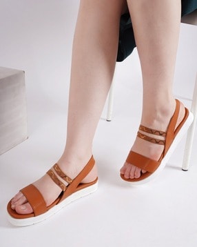 Buy Nude Flat Sandals for Women by Steppings Online