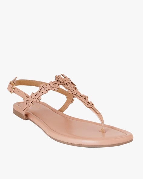 Buy Nude Flat Sandals for Women by Steppings Online