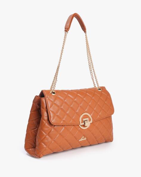 LAVIE Quilted Eden Shoulder Bag with Flap Closure