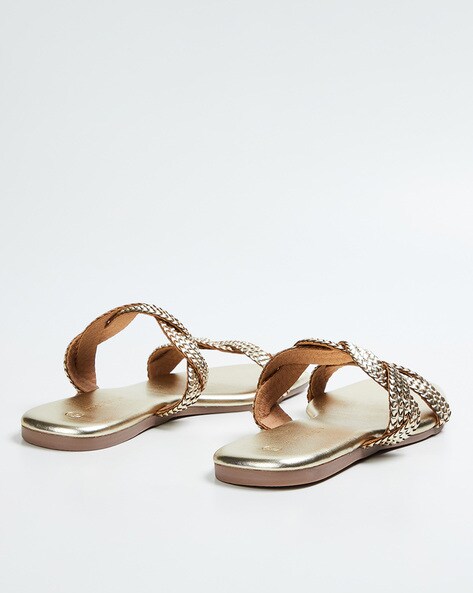 Buy Shoetopia Girls Cream-Coloured Embellished Block Heels Sandals online