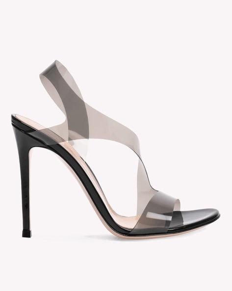 Gianvito Rossi Ribbon 105 Patent-leather Slingback Sandals in Black | Lyst