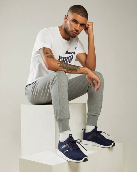 Static Logo Print Lace-Up Sneakers